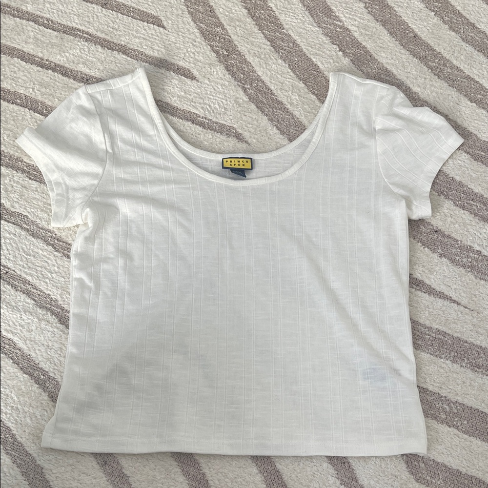Women’s White Crop Top/Baby Tee